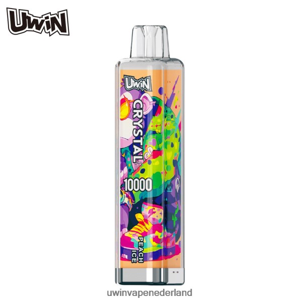 UWIN Crystal Nicotine - UWIN CRYSTAL 10000 wegwerpvape perzik ijs 60Z0ZL10
